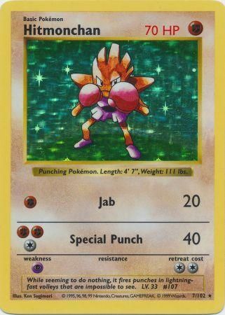 Hitmonchan (7/102) [Base Set Shadowless Unlimited] | Exor Games Summserside