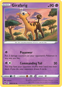 Girafarig (065/185) [Sword & Shield: Vivid Voltage] | Exor Games Summserside