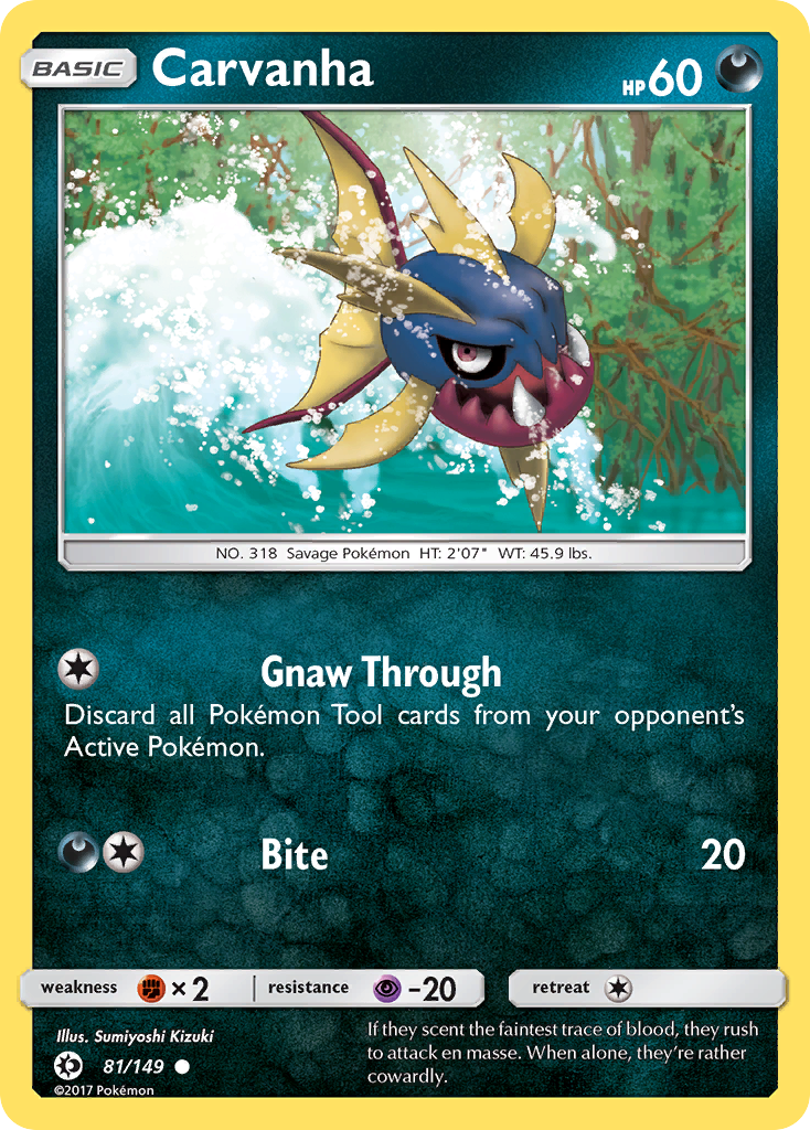 Carvanha (81/149) [Sun & Moon: Base Set] | Exor Games Summserside