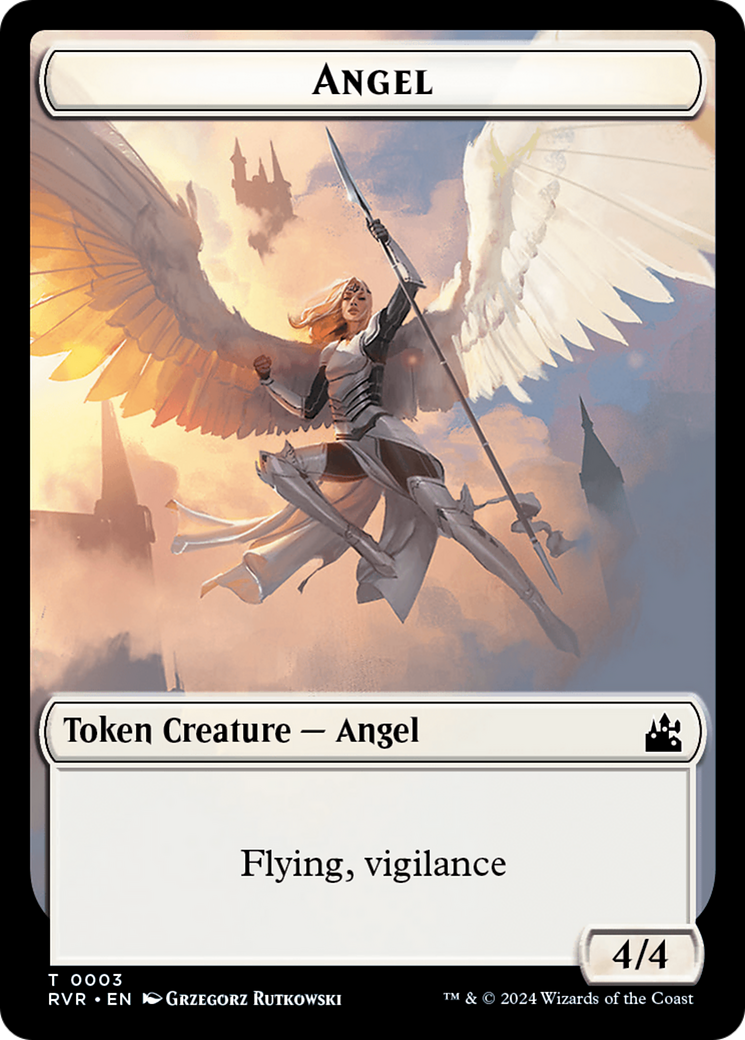 Goblin (0008) // Angel (0003) Double-Sided Token [Ravnica Remastered Tokens] | Exor Games Summserside