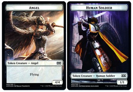 Angel // Human Soldier Double-sided Token [Double Masters Tokens] | Exor Games Summserside