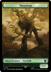 Beast // Treefolk Double Sided Token [The Lord of the Rings: Tales of Middle-Earth Commander Tokens] | Exor Games Summserside