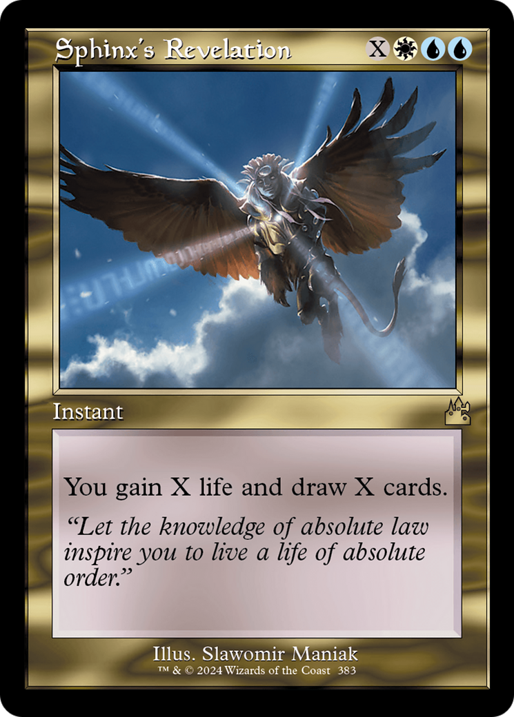 Sphinx's Revelation (Retro Frame) [Ravnica Remastered] | Exor Games Summserside