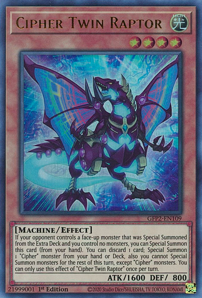 Cipher Twin Raptor [GFP2-EN109] Ultra Rare | Exor Games Summserside