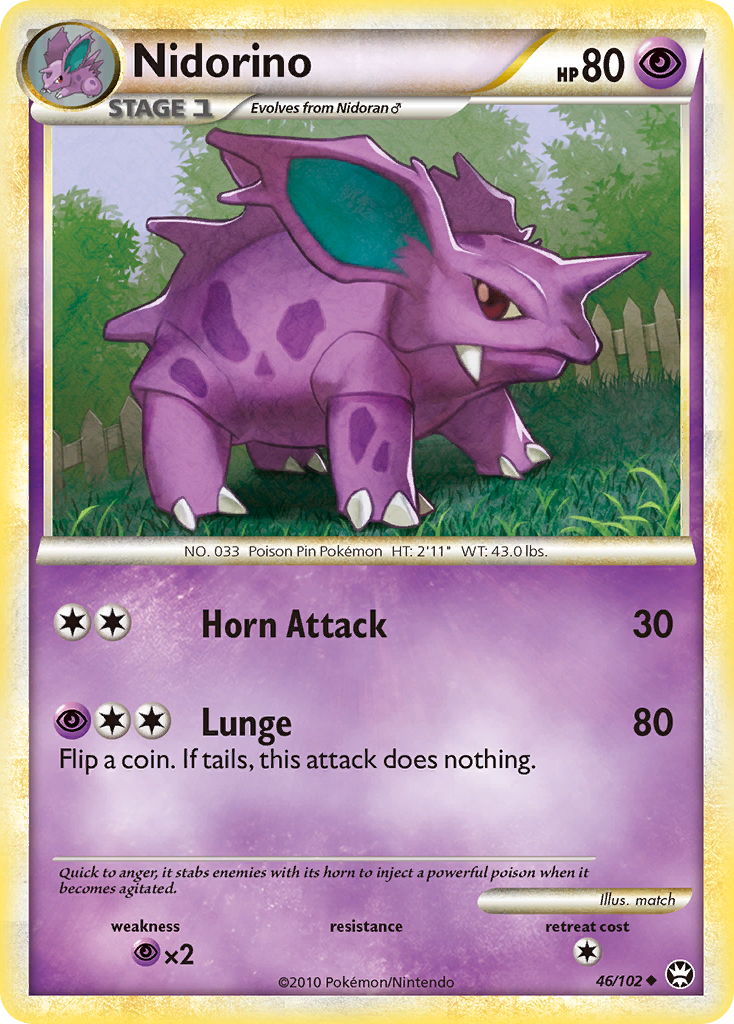 Nidorino (46/102) [HeartGold & SoulSilver: Triumphant] | Exor Games Summserside