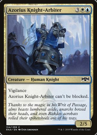 Azorius Knight-Arbiter [Ravnica Allegiance] | Exor Games Summserside
