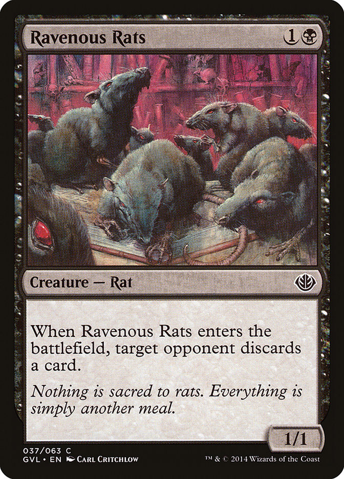 Ravenous Rats (Garruk vs. Liliana) [Duel Decks Anthology] | Exor Games Summserside