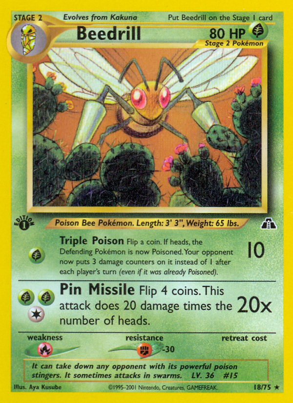 Beedrill (18/75) [Neo Discovery 1st Edition] | Exor Games Summserside