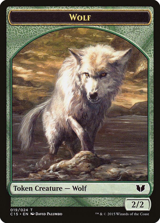 Wolf // Zombie Double-Sided Token [Commander 2015 Tokens] | Exor Games Summserside