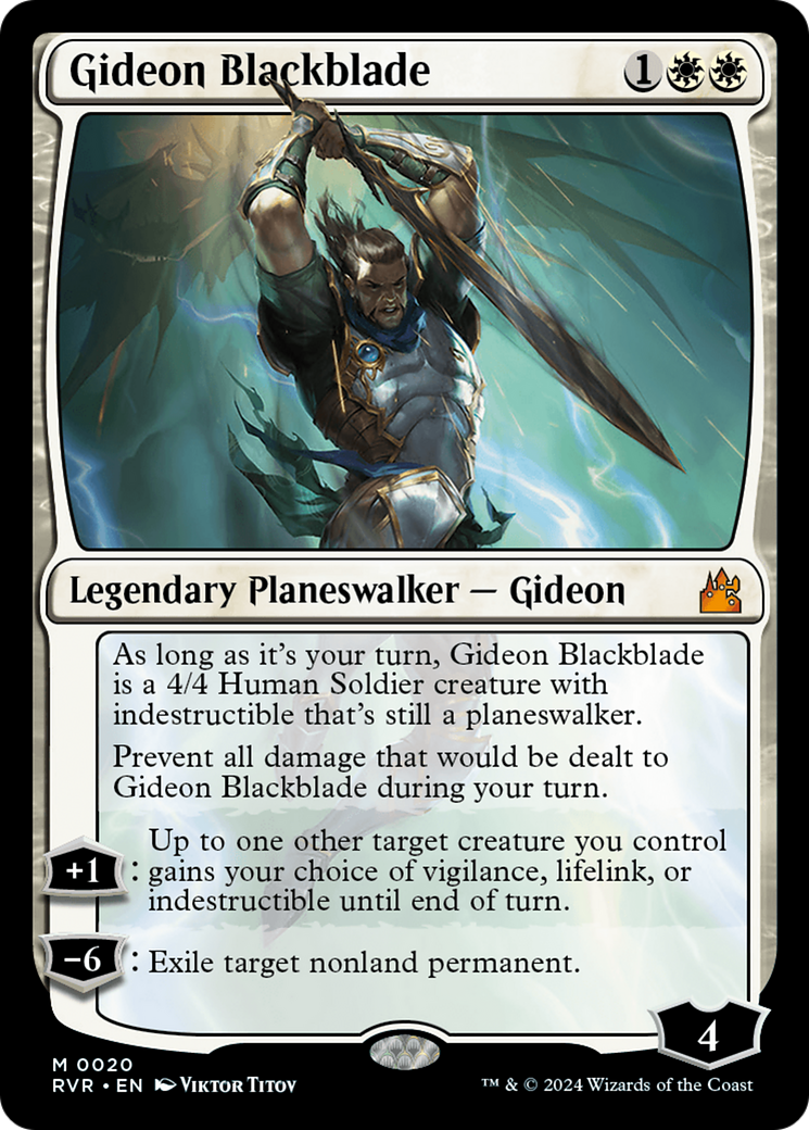 Gideon Blackblade [Ravnica Remastered] | Exor Games Summserside