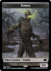 Zombie // Marit Lage Double-Sided Token [Dominaria Remastered Tokens] | Exor Games Summserside