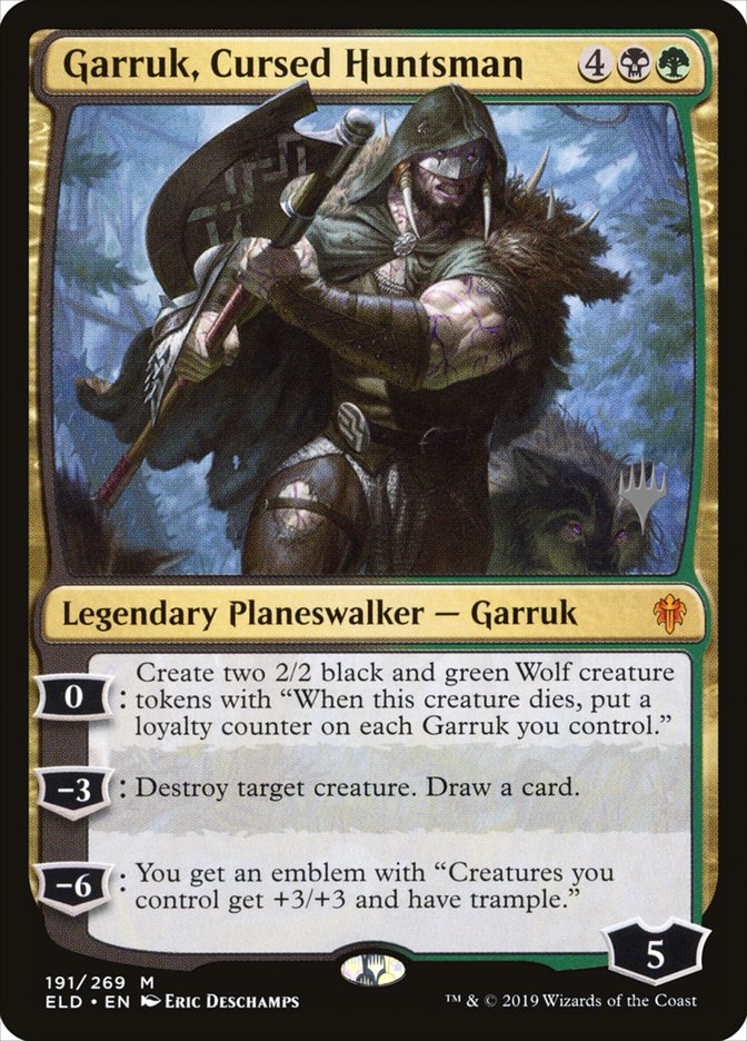 Garruk, Cursed Huntsman (Promo Pack) [Throne of Eldraine Promos] | Exor Games Summserside