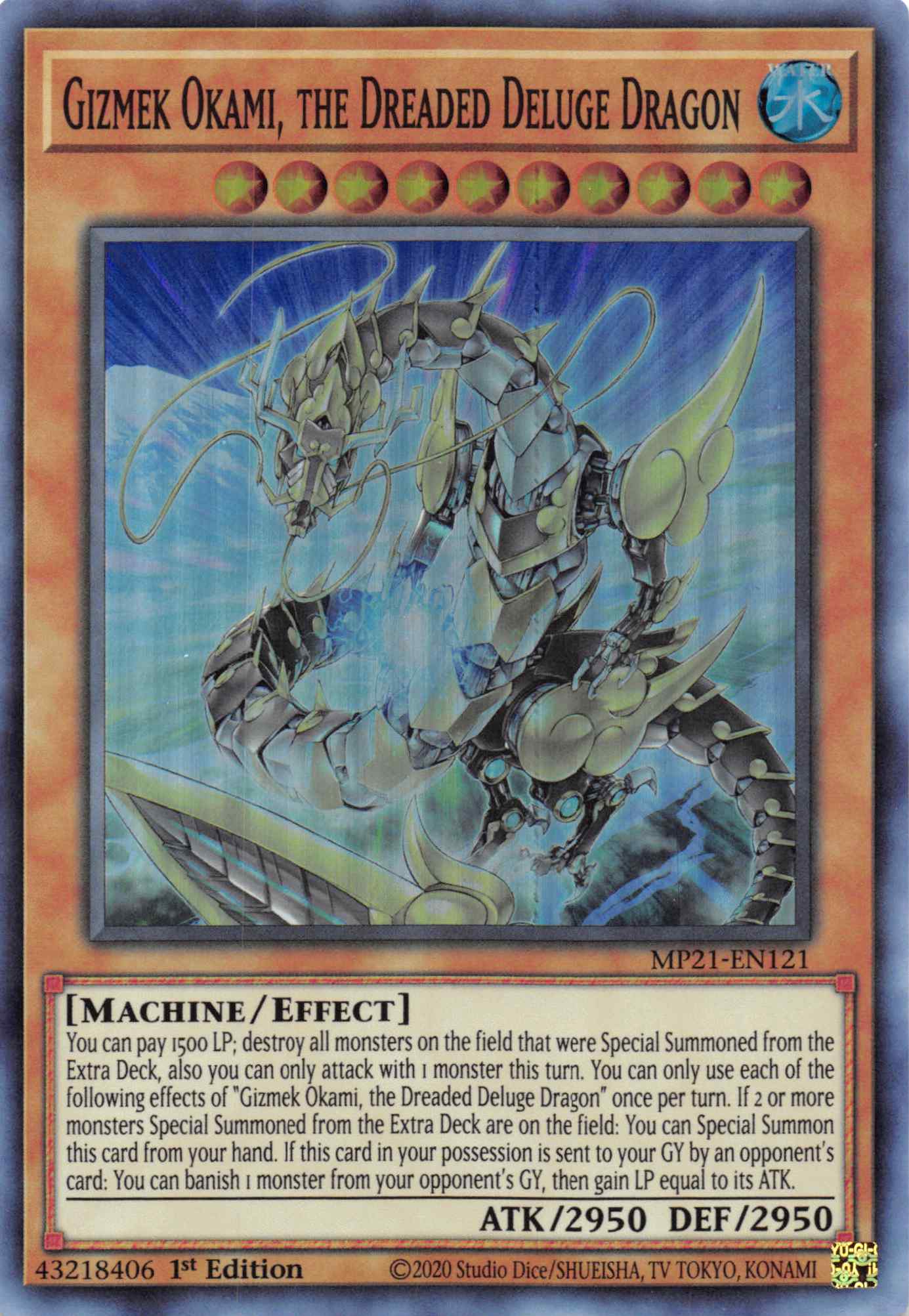 Gizmek Okami, the Dreaded Deluge Dragon [MP21-EN121] Super Rare | Exor Games Summserside