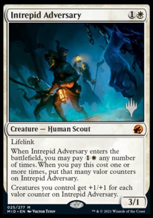 Intrepid Adversary (Promo Pack) [Innistrad: Midnight Hunt Promos] | Exor Games Summserside