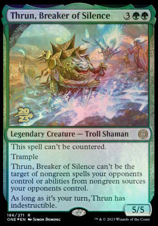 Thrun, Breaker of Silence [Phyrexia: All Will Be One Prerelease Promos] | Exor Games Summserside