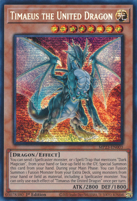 Timaeus the United Dragon [MP23-EN003] Prismatic Secret Rare | Exor Games Summserside