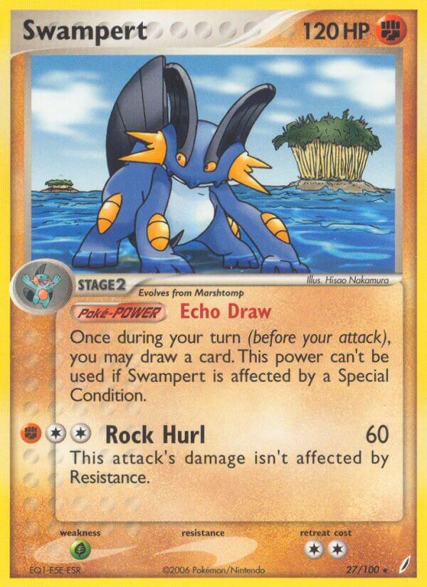 Swampert (27/100) (Theme Deck Exclusive) [EX: Crystal Guardians] | Exor Games Summserside