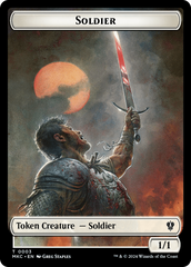 Human // Soldier Double-Sided Token [Murders at Karlov Manor Commander Tokens] | Exor Games Summserside