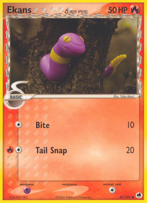 Ekans (47/101) (Delta Species) [EX: Dragon Frontiers] | Exor Games Summserside