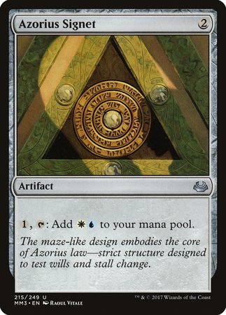 Azorius Signet [Modern Masters 2017] | Exor Games Summserside