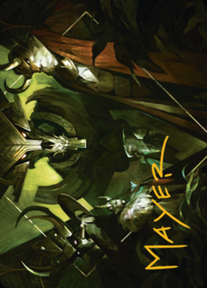 Meeting of the Five Art Card (Gold-Stamped Signature) [Streets of New Capenna Art Series] | Exor Games Summserside