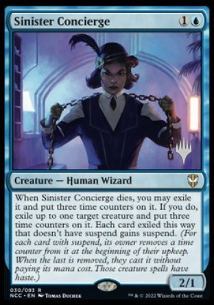 Sinister Concierge (Promo Pack) [Streets of New Capenna Commander Promos] | Exor Games Summserside