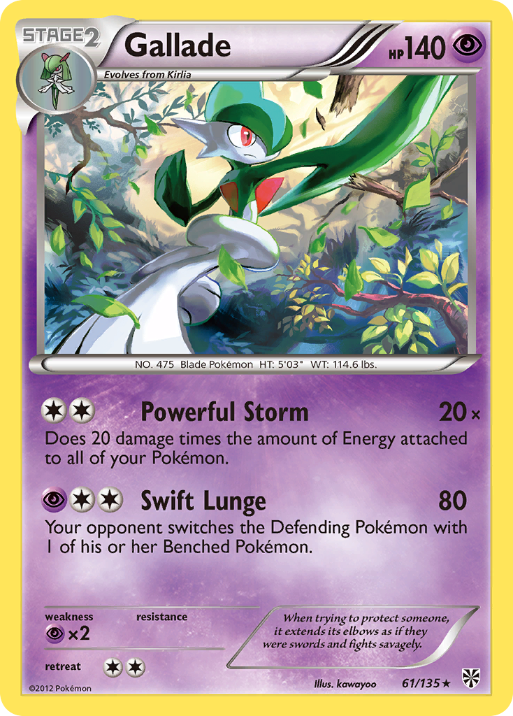 Gallade (61/135) [Black & White: Plasma Storm] | Exor Games Summserside