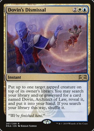 Dovin's Dismissal [Ravnica Allegiance] | Exor Games Summserside