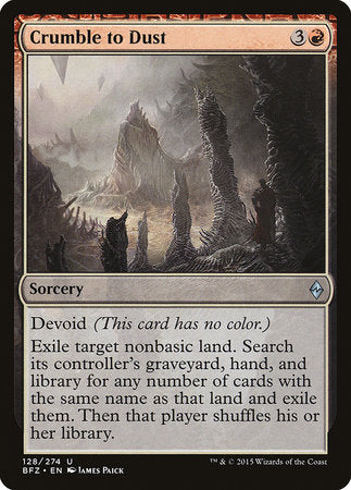 Crumble to Dust [Battle for Zendikar] | Exor Games Summserside