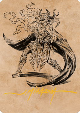 Livaan, Cultist of Tiamat Art Card (Gold-Stamped Signature) [Commander Legends: Battle for Baldur's Gate Art Series] | Exor Games Summserside