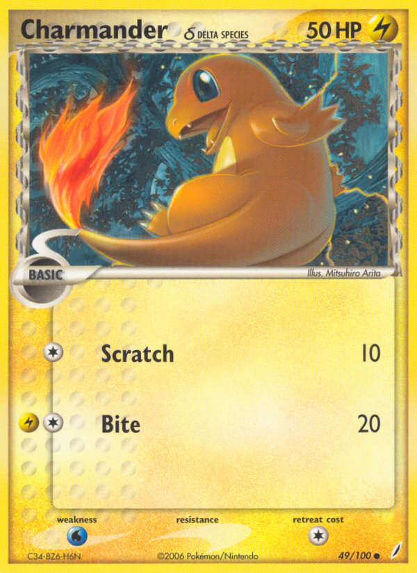 Charmander (49/100) (Delta Species) [EX: Crystal Guardians] | Exor Games Summserside