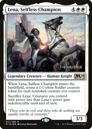 Lena, Selfless Champion [Core Set 2019 Promos] | Exor Games Summserside