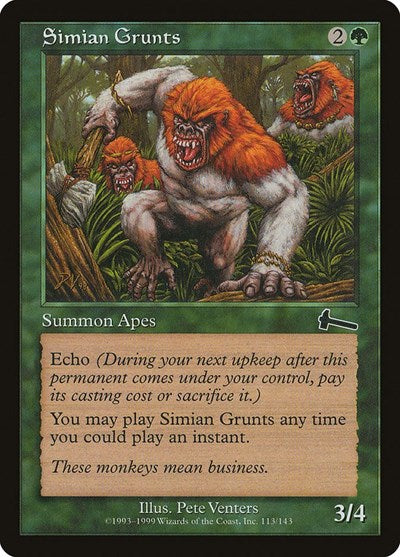 Simian Grunts [Urza's Legacy] | Exor Games Summserside