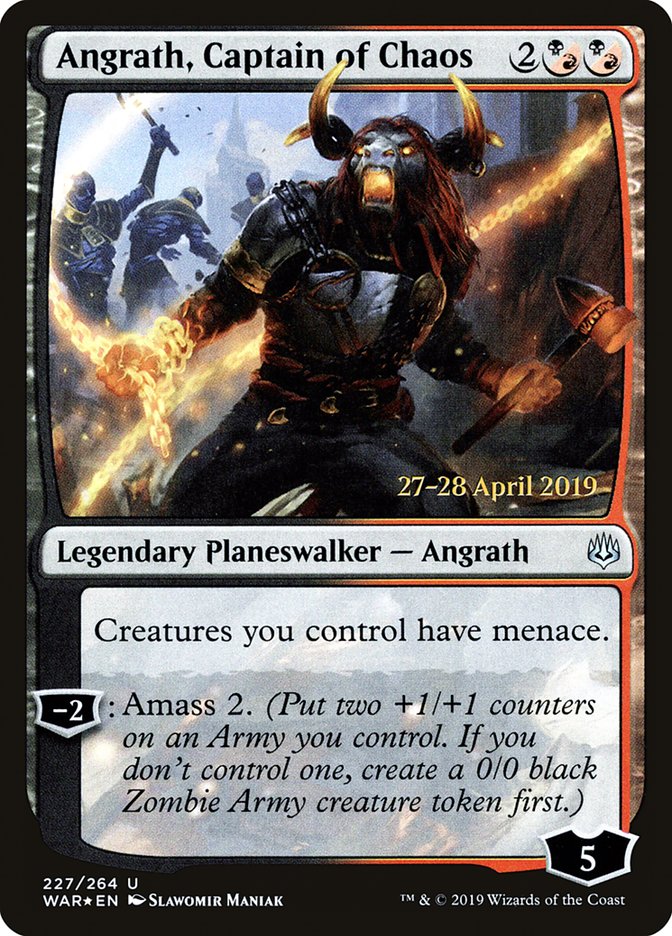 Angrath, Captain of Chaos  [War of the Spark Prerelease Promos] | Exor Games Summserside