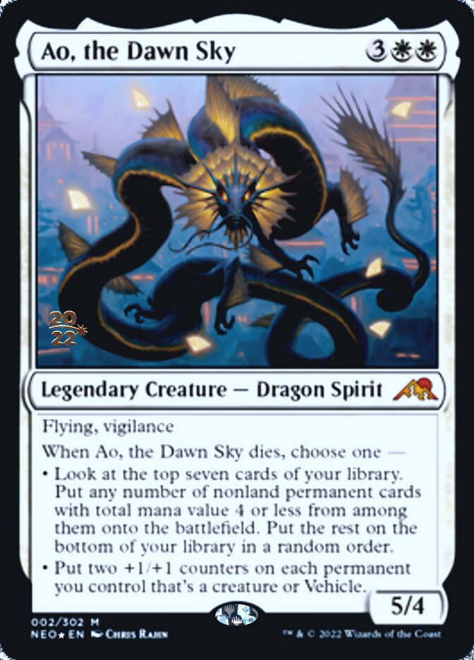 Ao, the Dawn Sky [Kamigawa: Neon Dynasty Prerelease Promos] | Exor Games Summserside