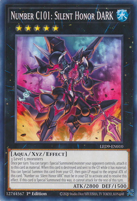 Number C101: Silent Honor DARK [LED9-EN010] Common | Exor Games Summserside
