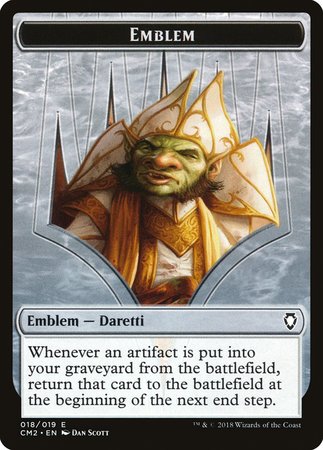 Emblem - Daretti, Scrap Savant [Commander Anthology Volume II Tokens] | Exor Games Summserside