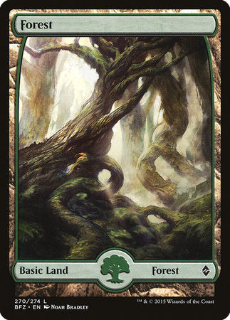 Forest (270) - Full Art [Battle for Zendikar] | Exor Games Summserside