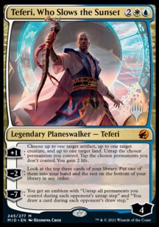 Teferi, Who Slows the Sunset (Promo Pack) [Innistrad: Midnight Hunt Promos] | Exor Games Summserside