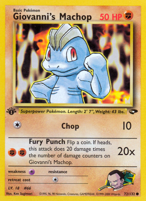 Giovanni's Machop (72/132) [Gym Challenge 1st Edition] | Exor Games Summserside