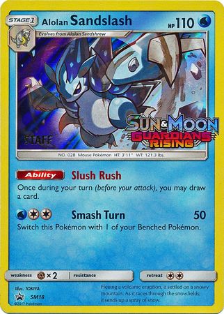 Alolan Sandslash (SM18) (Staff Prerelease Promo) [Sun & Moon: Black Star Promos] | Exor Games Summserside