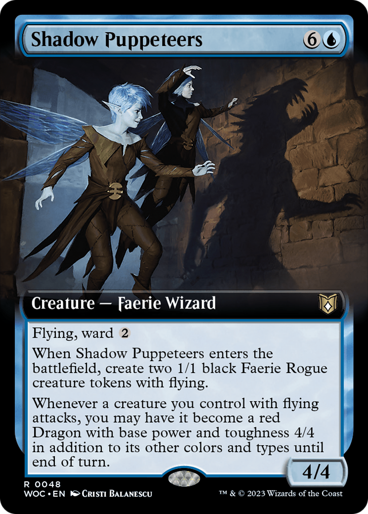 Shadow Puppeteers (Extended Art) [Wilds of Eldraine Commander] | Exor Games Summserside