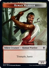 Human Warrior // Food (16) Double-sided Token [Throne of Eldraine Tokens] | Exor Games Summserside