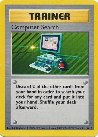 Computer Search (71/102) [Base Set Shadowless Unlimited] | Exor Games Summserside