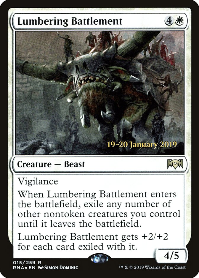 Lumbering Battlement [Ravnica Allegiance Prerelease Promos] | Exor Games Summserside