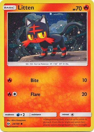 Litten (24/149) (Cosmos Holo) [Sun & Moon: Base Set] | Exor Games Summserside