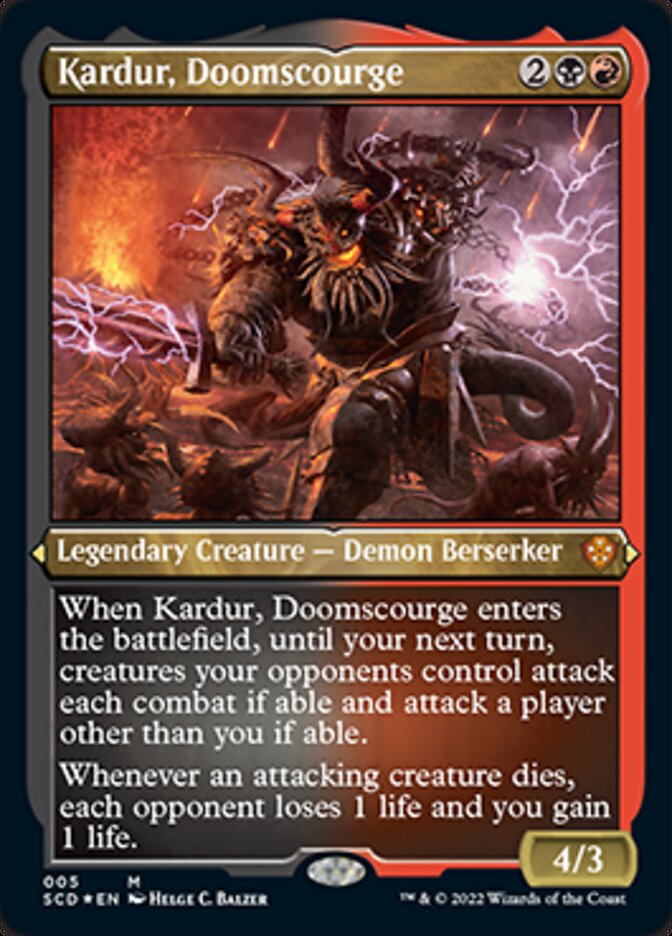 Kardur, Doomscourge (Foil Etched) [Starter Commander Decks] | Exor Games Summserside