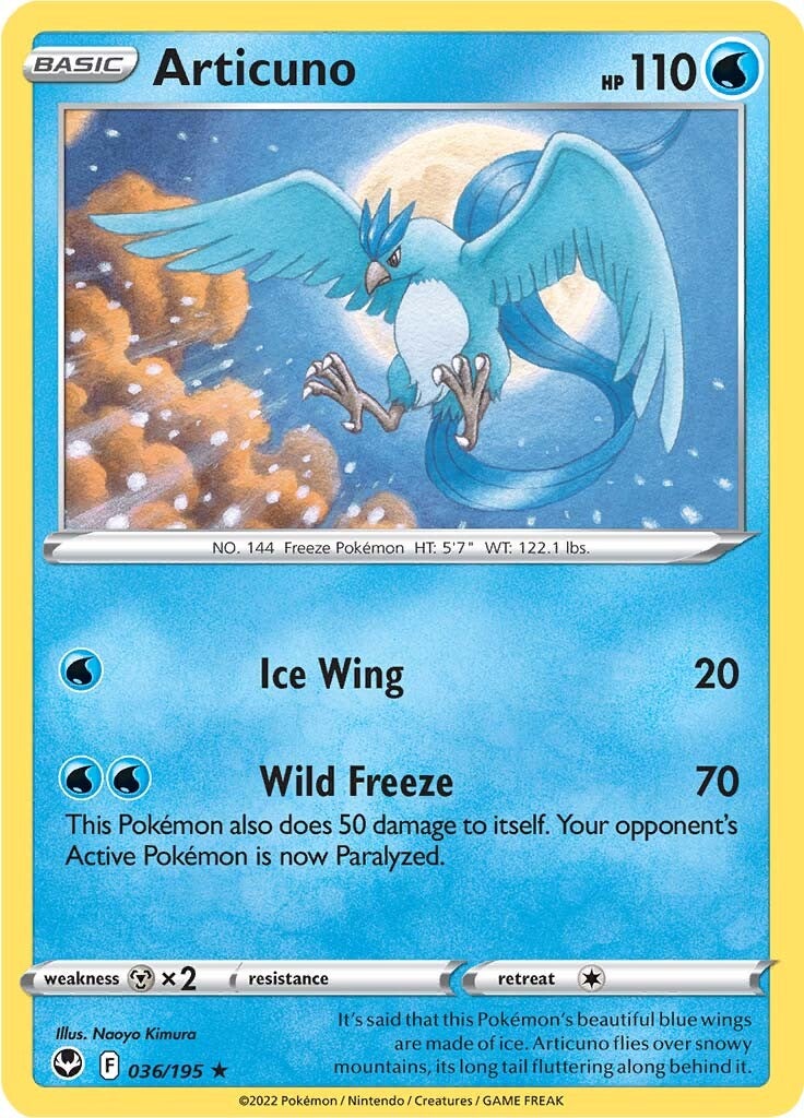 Articuno (036/195) [Sword & Shield: Silver Tempest] | Exor Games Summserside