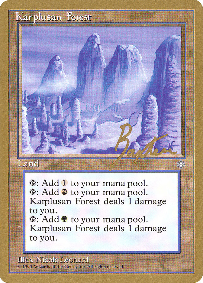 Karplusan Forest (George Baxter) [Pro Tour Collector Set] | Exor Games Summserside