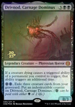 Drivnod, Carnage Dominus [Phyrexia: All Will Be One Prerelease Promos] | Exor Games Summserside